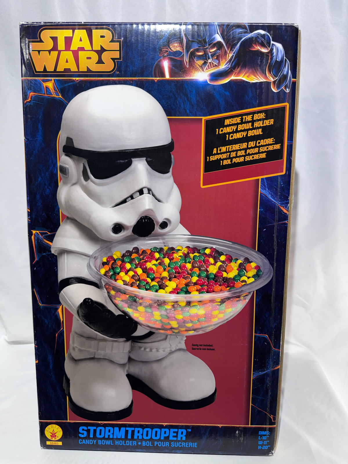 Star Wars Stormtrooper Candy Bowl Holder Rubie’s Costume Co. 20” Halloween Decor