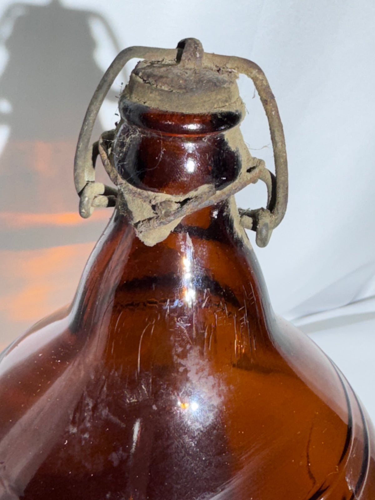 Vintage 1930s Gilt Top Pasteurized Beer 1/2 Gallon Amber Jug – Spokane Brewing & Malting Co. – Spokane WA