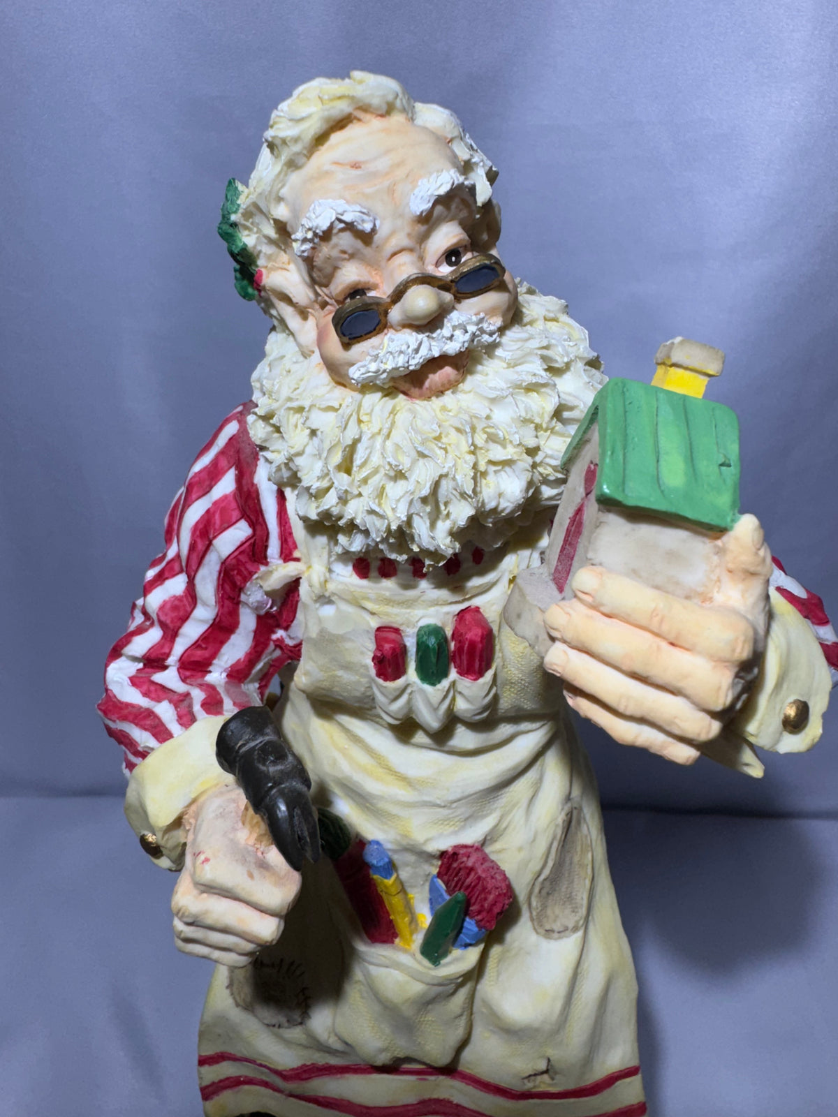 Vintage Toy Maker Santa Claus Wind-Up Music Box – Plays “Jolly Old St. Nicholas”