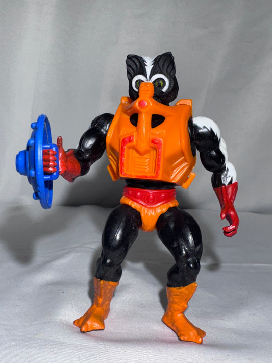 Vintage 1985 Mattel MOTU Stinkor Action Figure Complete w/ Armor Shield He-Man