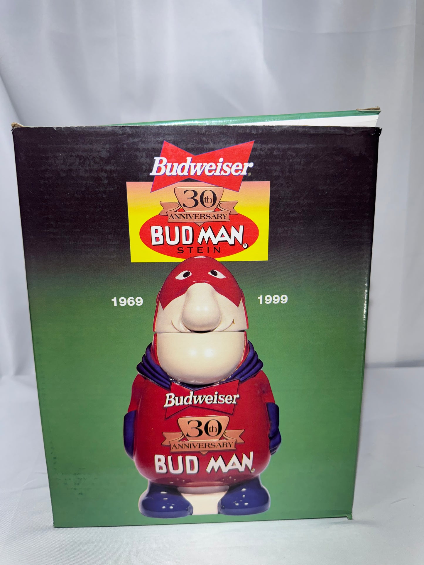 1999 Budweiser Bud Man 30th Anniversary Stein CS401 – 1999 – Original Box