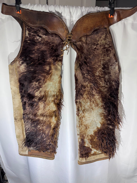 Vintage Wooly Chaps / Woolies – Angora Goat Hair – Western Cowboy Gear – 38”