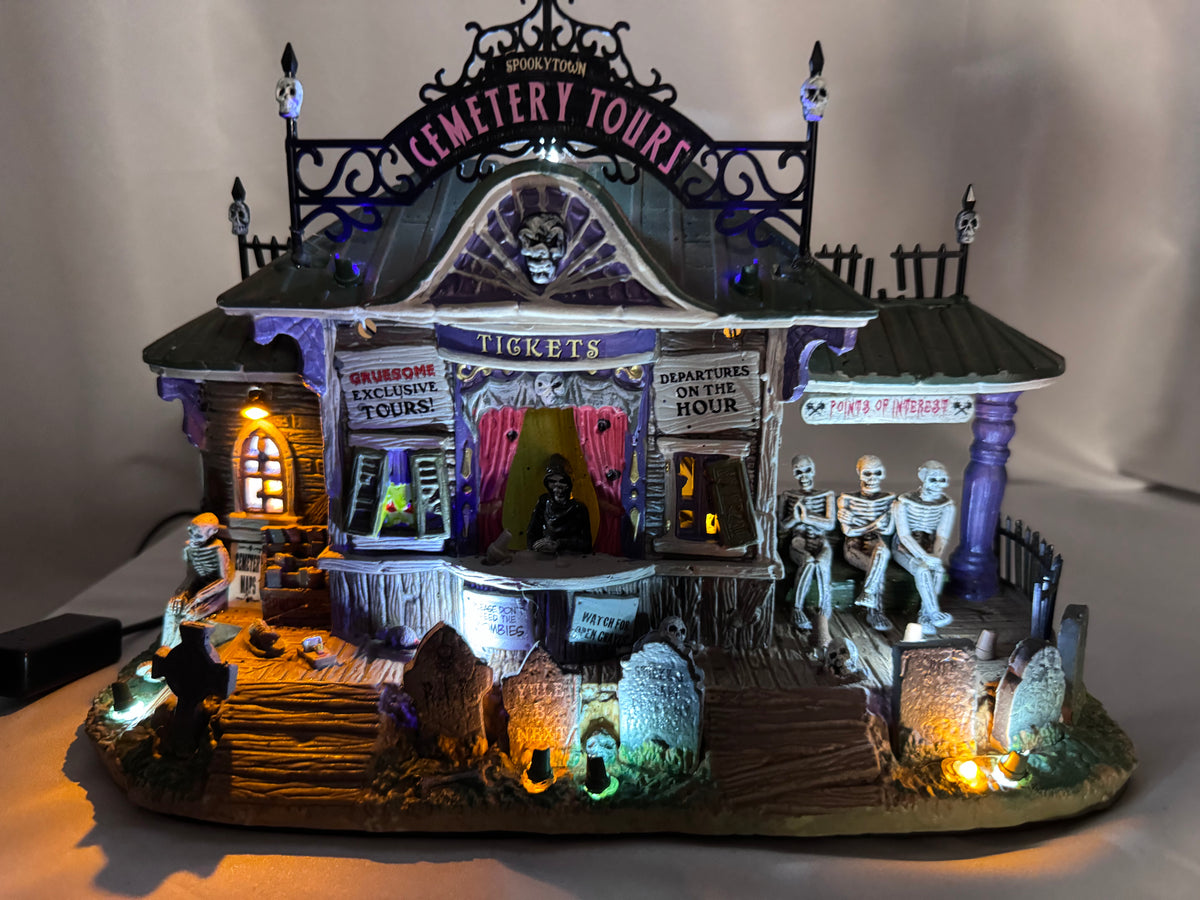 Lemax Spooky Town Cemetery Tours #25327 – Retired 2012 Animated & Lighted Halloween Village