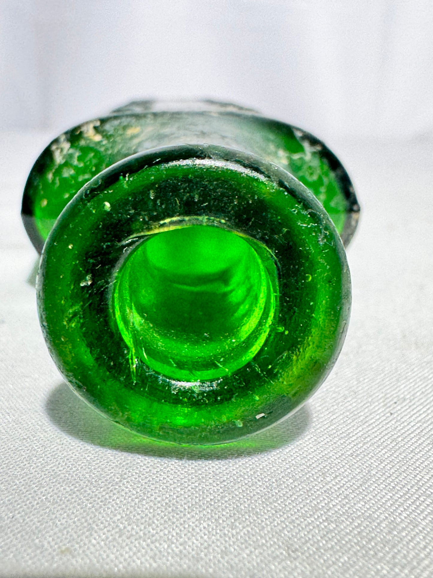 Antique SCOTT & BOWNE “PREVALTINA” Green Glass Bottle – 19th Century Medicine Bottle