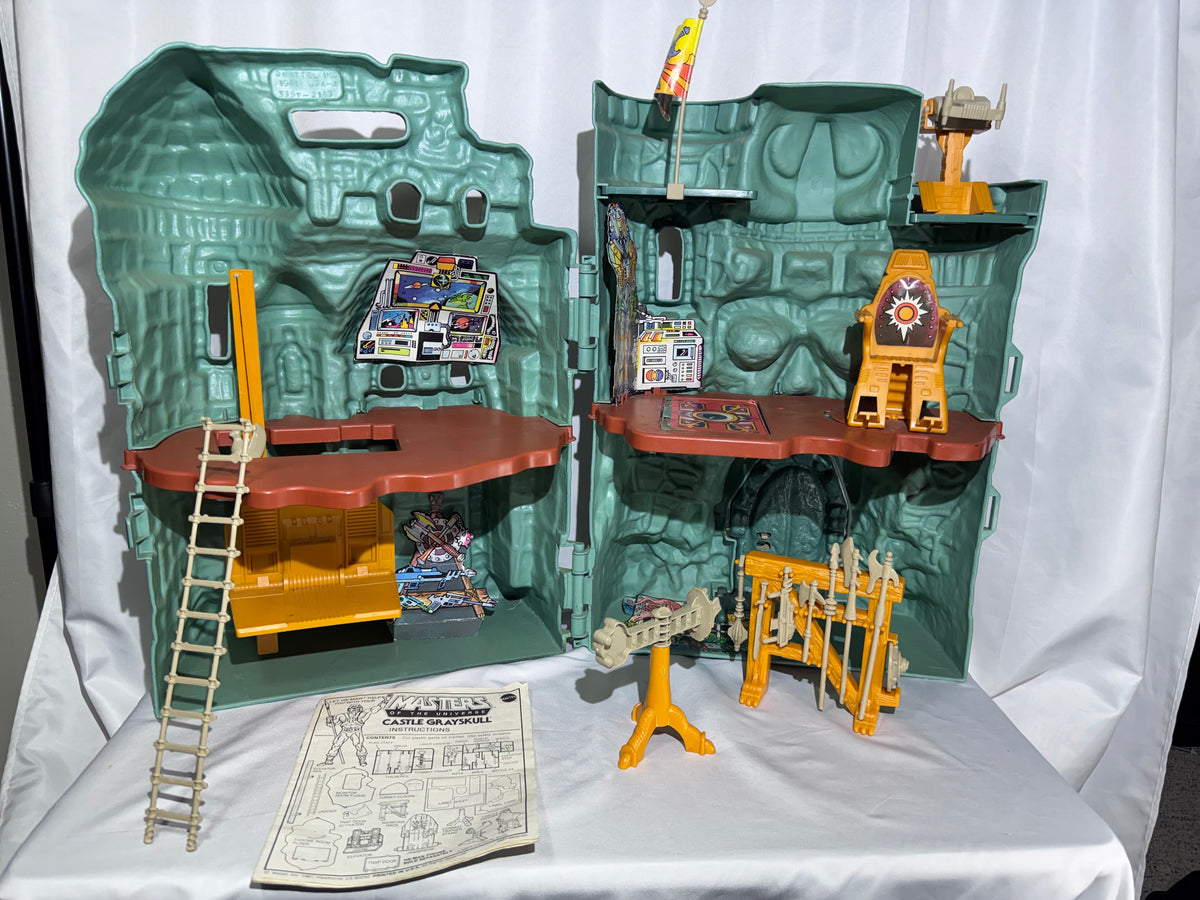 Vintage 1982 Mattel Masters of the Universe Castle Grayskull Playset – Original Accessories & Instructions