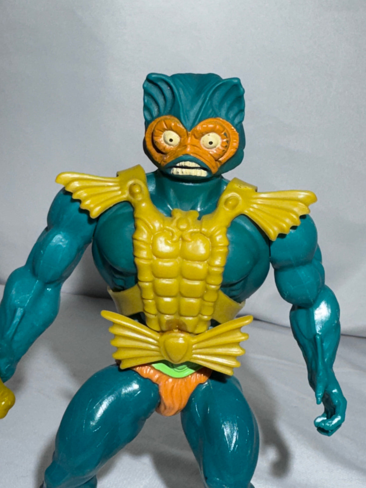 Vintage 1981/1982 Mattel Masters of the Universe Mer-Man Action Figure w/ Golden Sword