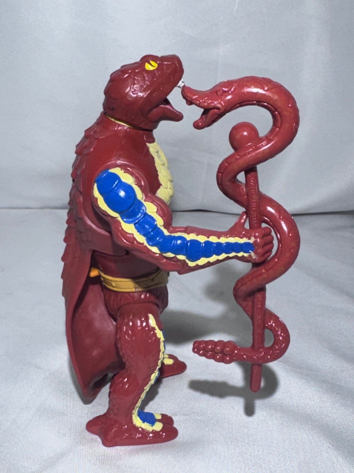 Vintage Mattel Masters of the Universe King Hiss Action Figure – Snake Men – Staff – MOTU