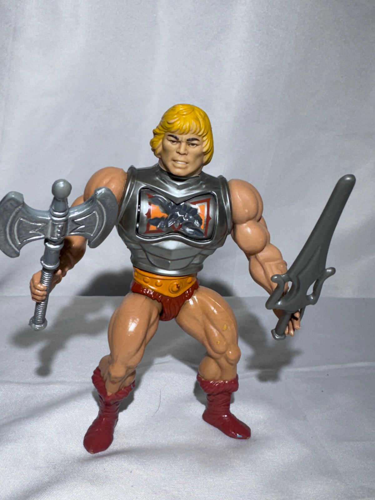 Vintage 1983 Mattel Masters of the Universe Battle Armor He-Man with Masks of Power Mini-Comic