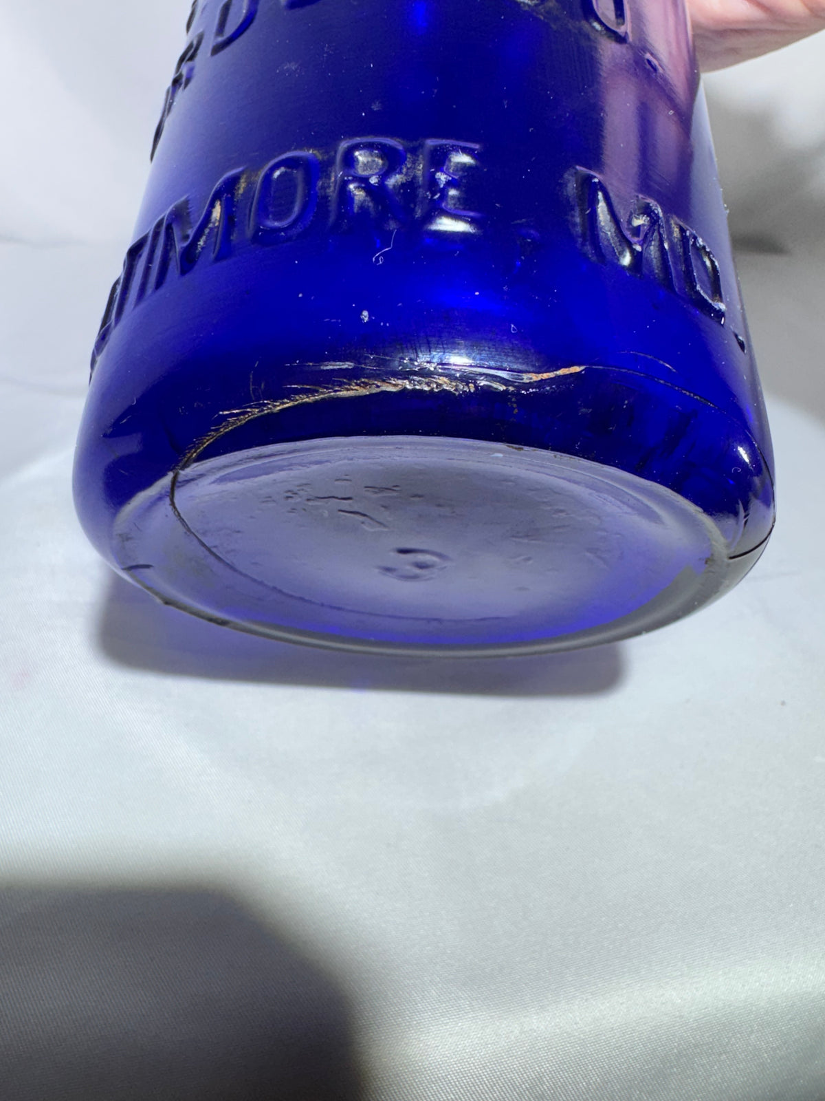 Vintage Bromo-Seltzer Cobalt Blue Glass Bottle – Emerson Drug Co. Baltimore, MD