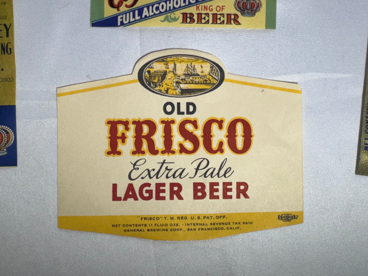 Vintage Beer Labels – Alaskan, El Rey, Rainier, Old Frisco, Tahoe & Victory – 7-Piece Collection