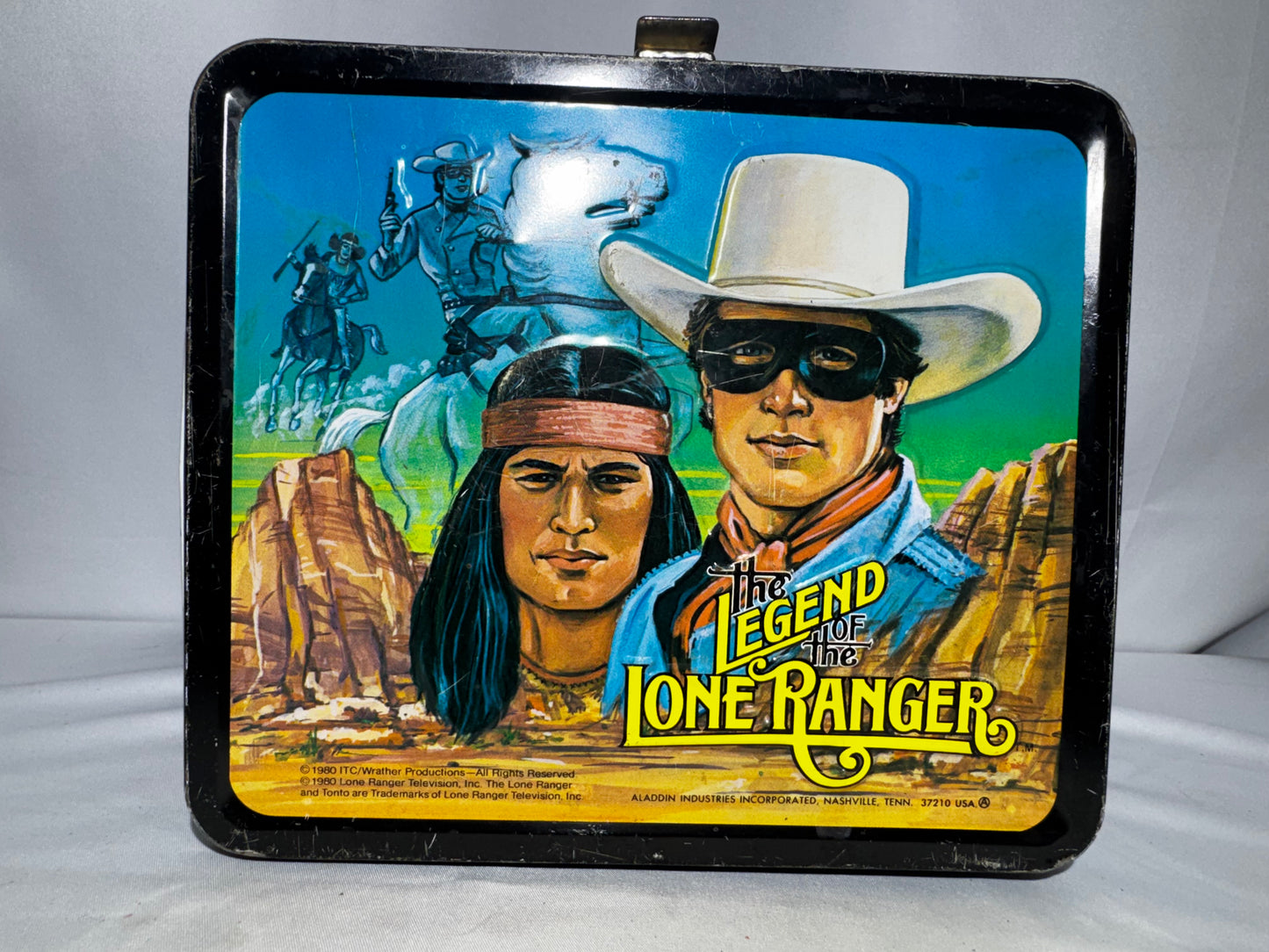 Vintage 1980 The Legend of the Lone Ranger Metal Lunchbox with Original Thermos – Aladdin Industries