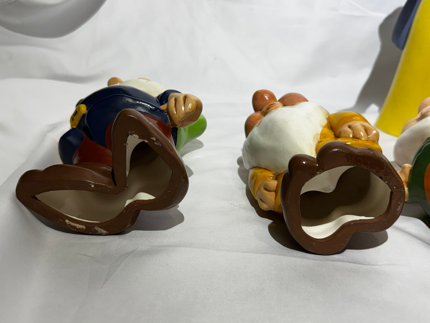 Vintage Walt Disney Prod Snow White & 7 Dwarfs XL Ceramic Set 16” Complete