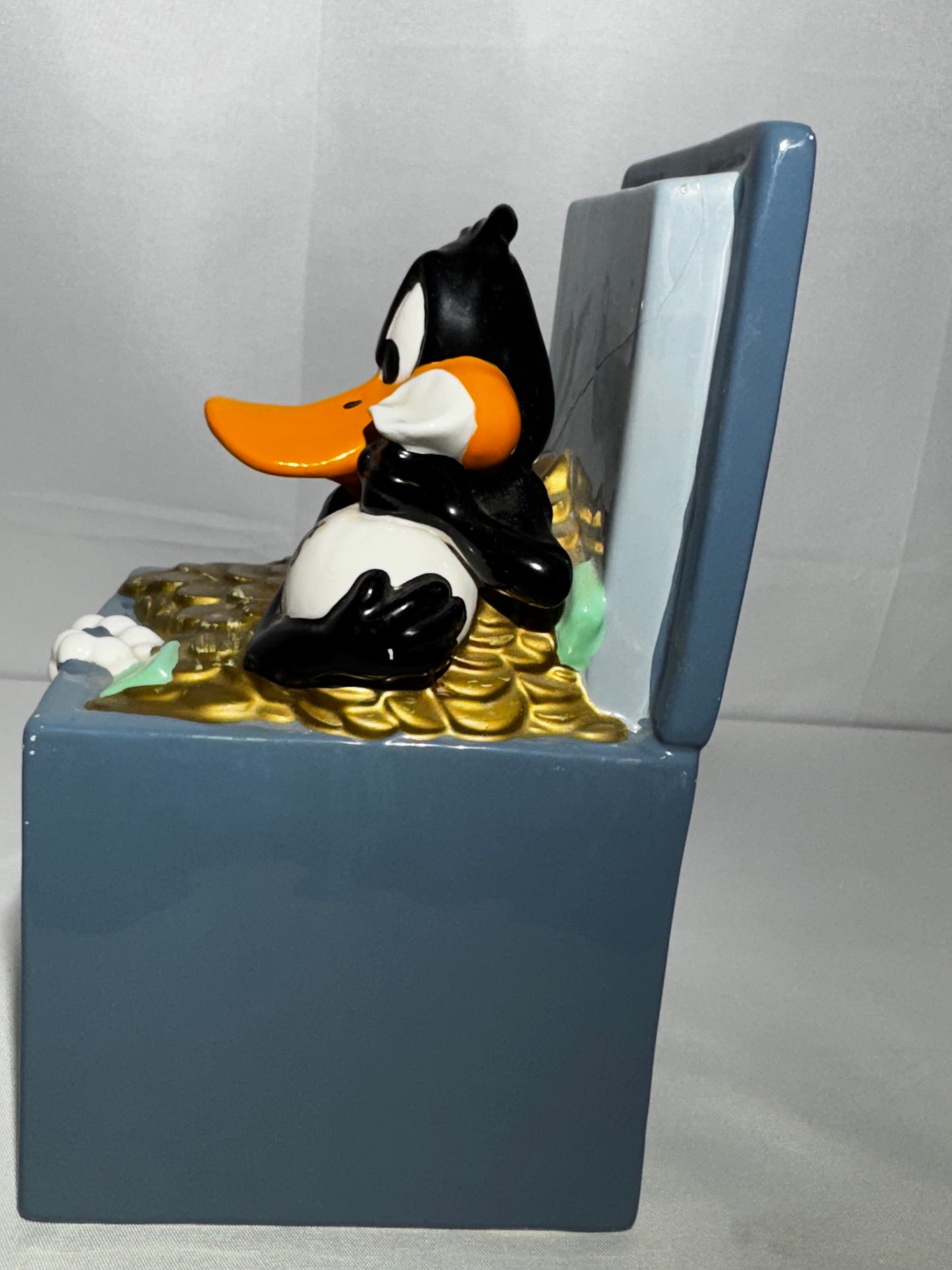 Vintage 1989 Looney Tunes Daffy Duck Safe Co Ceramic Piggy Bank Warner Bros