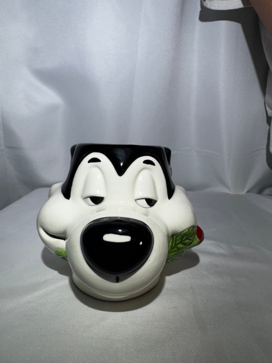 Vintage 1993 Applause Warner Bros. Looney Tunes Pepe Le Pew 3D ceramic coffee mug