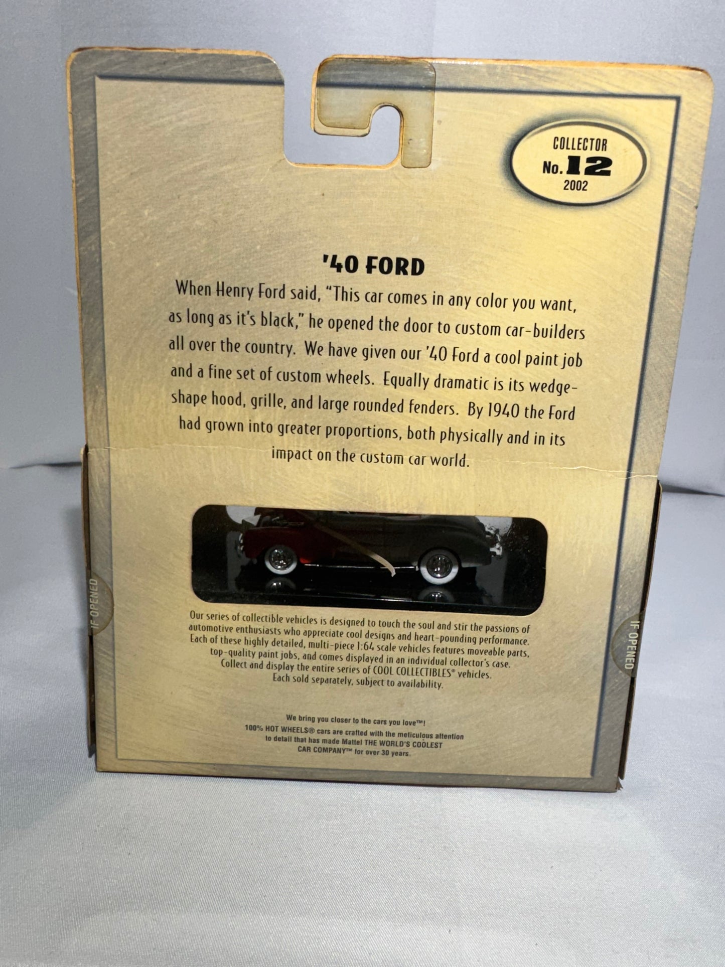 Hot Wheels 1940 Ford – Gray & Red Limited Edition Diecast (Mattel)