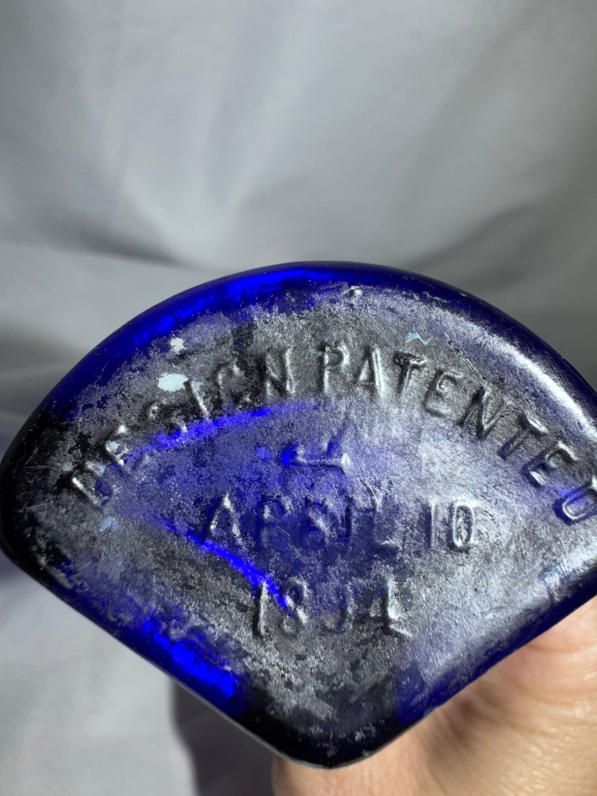 Antique A.J. White Laxol Cobalt Blue Glass Medicine Bottle – New York – 1894 Patent