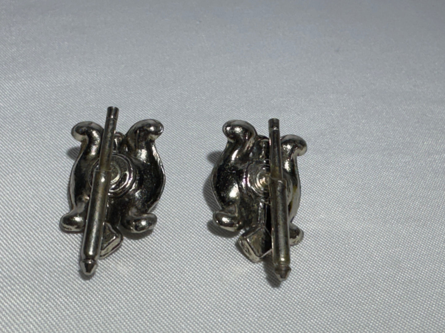 Antique Victorian Cufflinks Sleeve Buttons Lever Back Ornate Paste Stone