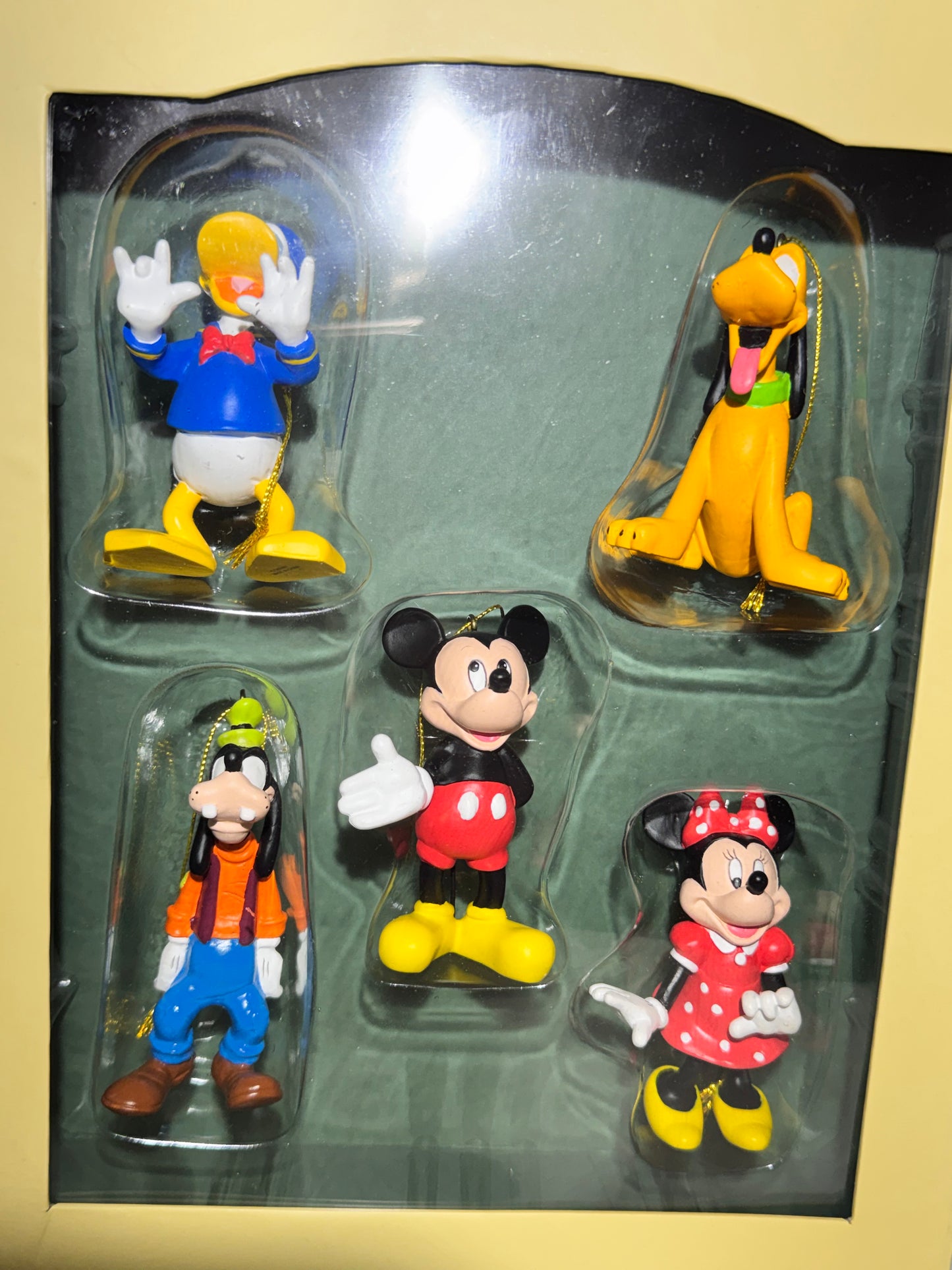 Disney Mickey & Friends Storybook Ornament Set 5 Pc Mickey Minnie Goofy
