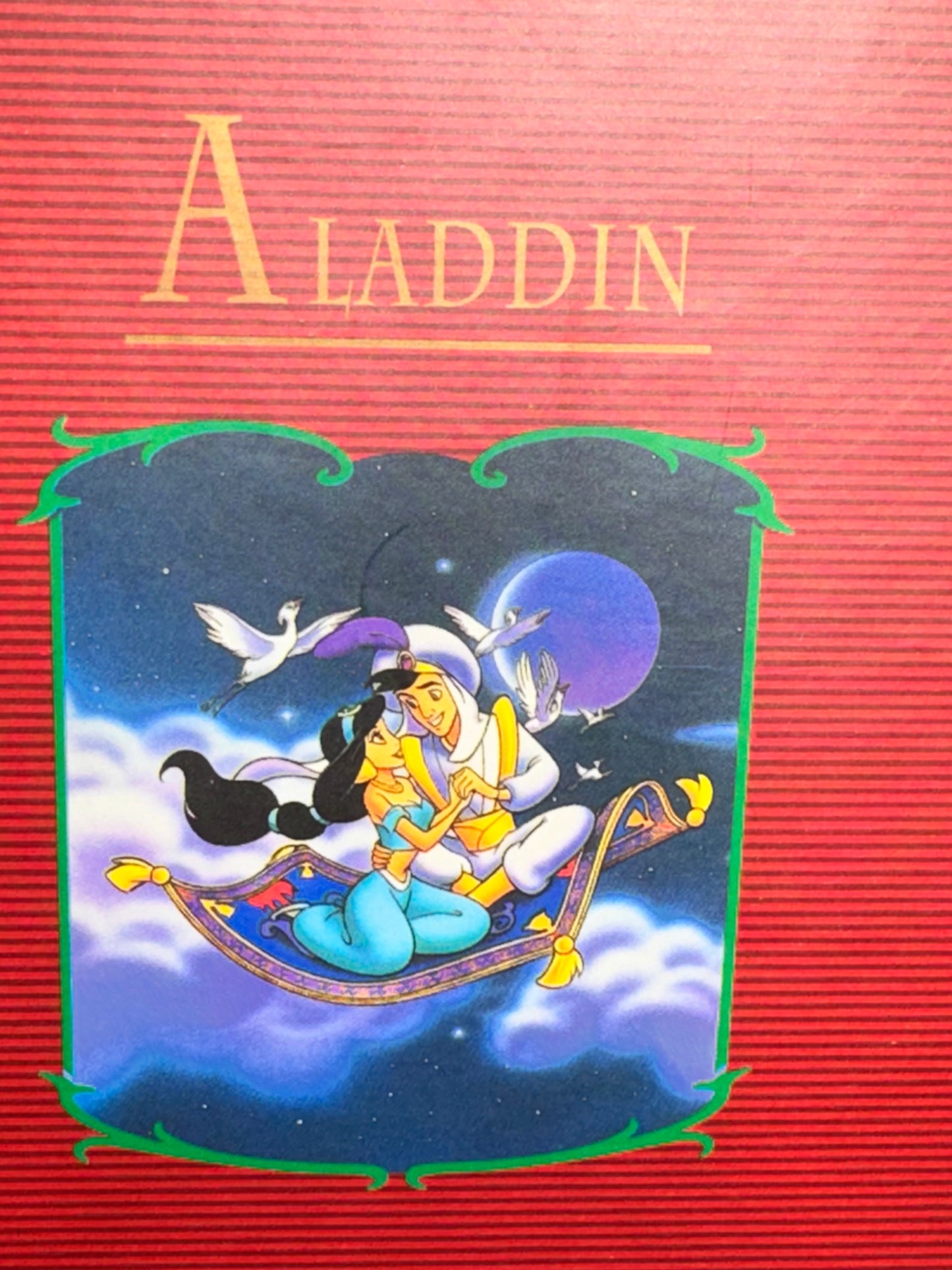 Vintage Disney Aladdin Storybook Ornament Set 8 Pc Genie Jasmine Jafar Box