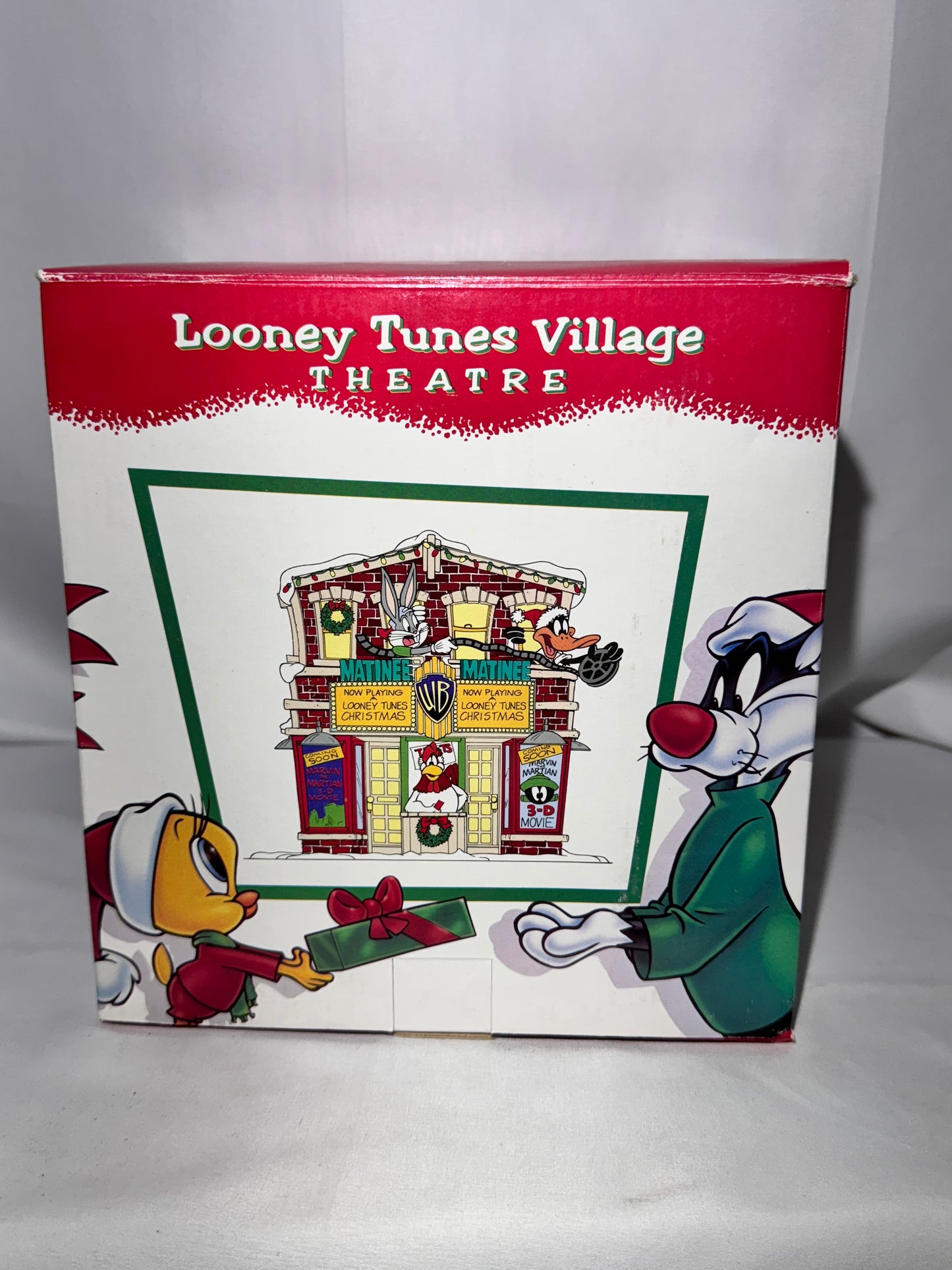 Vintage 1996 Looney Tunes Village Theater – Light-Up Christmas Display – Warner Bros. w/ Original Box