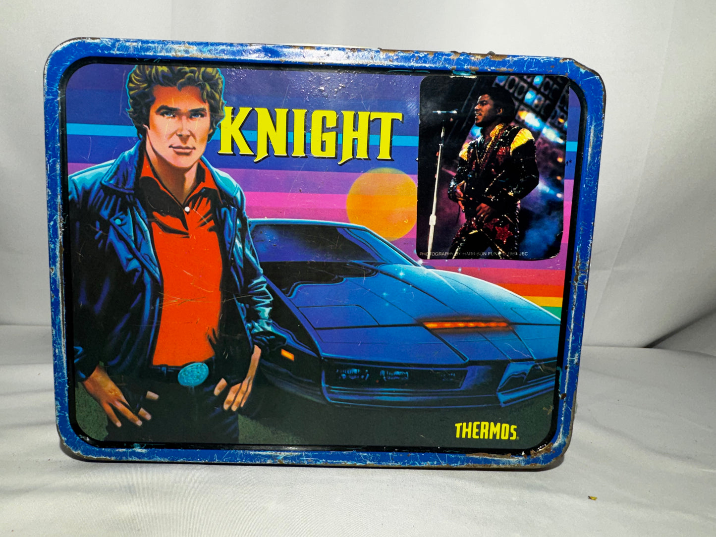 Vintage 1983 Knight Rider Metal Lunchbox – Thermos – David Hasselhoff & KITT