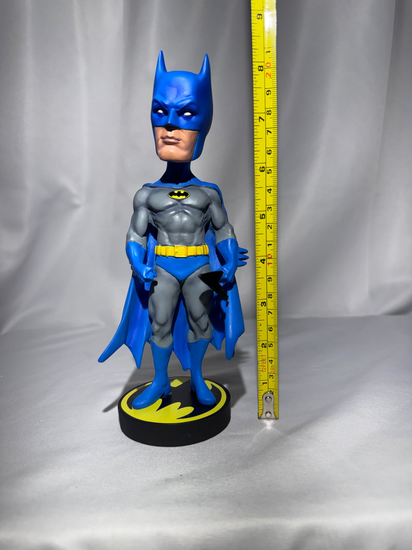 NECA DC Originals Batman Head Knocker 8” Bobblehead Blue Gray Suit Resin