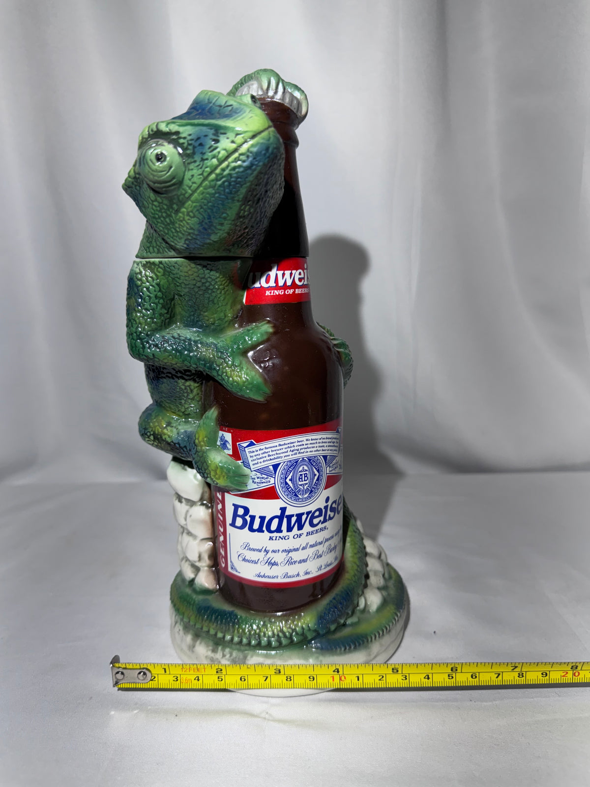 Vintage 1997 Budweiser Louie the Lizard Character Stein CS344 – Ceramarte Brazil – Boxed
