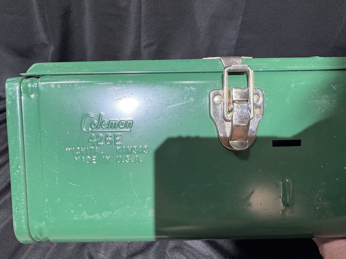 Vintage Coleman Model 426E 3-Burner Liquid-Fuel Camp Stove 1983 with Original Box