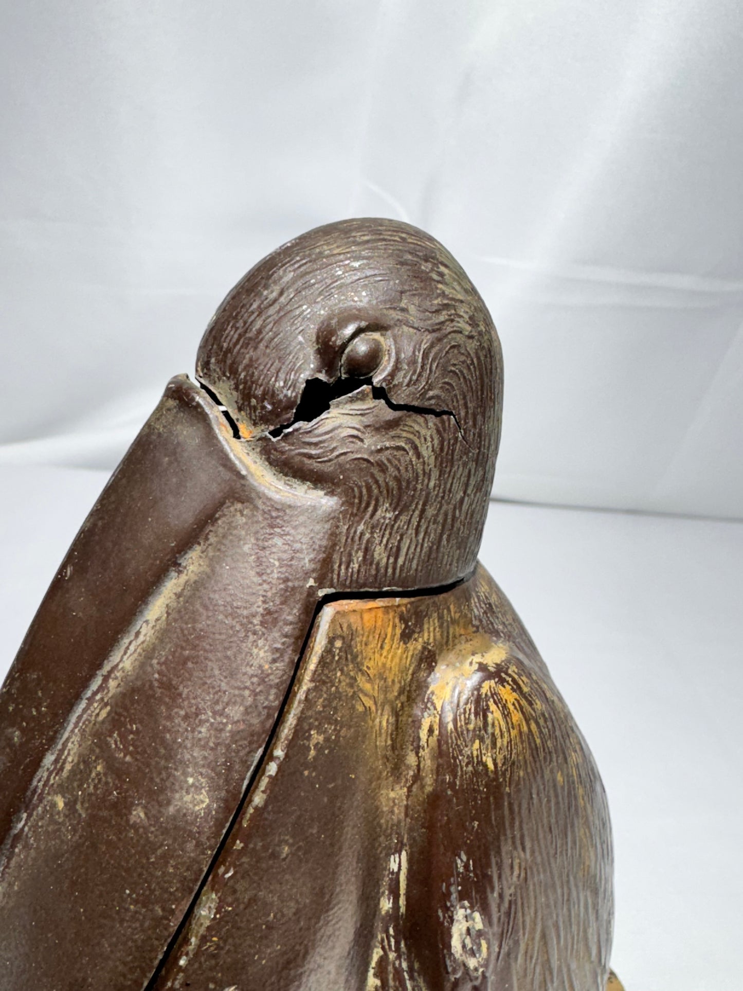 Vintage Brass Pelican Ashtray – Made in Japan – Removable Head