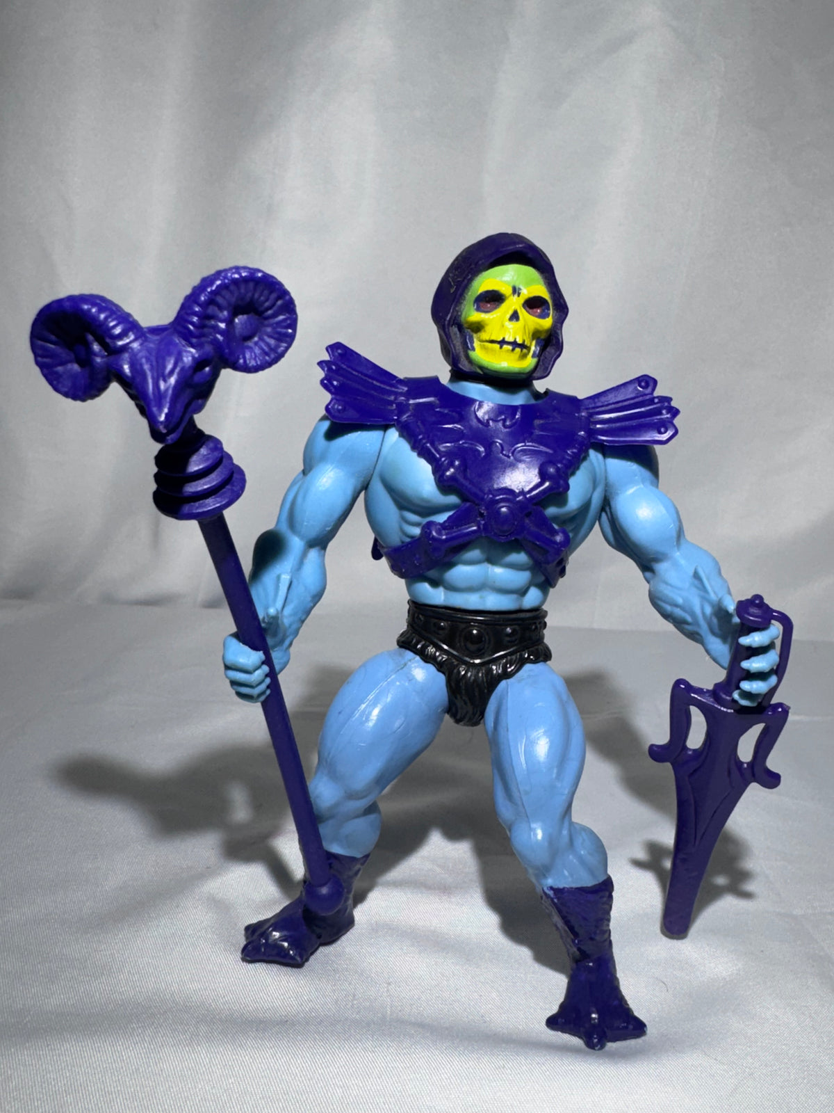 Vintage 1981 Mattel Masters of the Universe Skeletor Action Figure – Complete Accessories