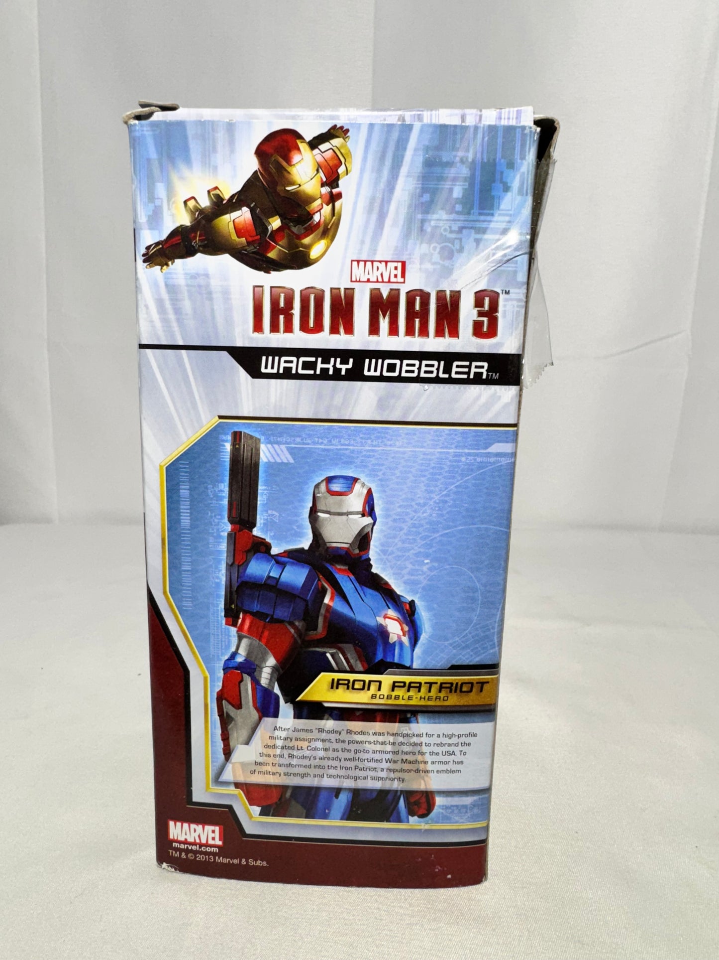Marvel Iron Man 3 – Iron Patriot Wacky Wobbler Bobblehead (2013) – Original Box