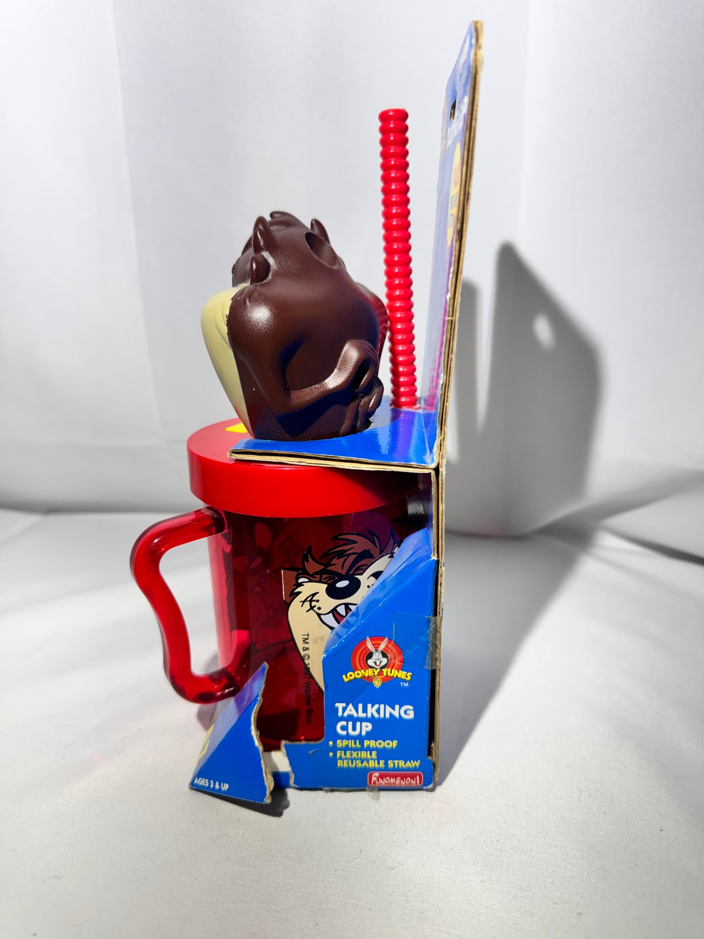 Vintage Looney Tunes Taz Talking Spill-Proof Cup – In Box