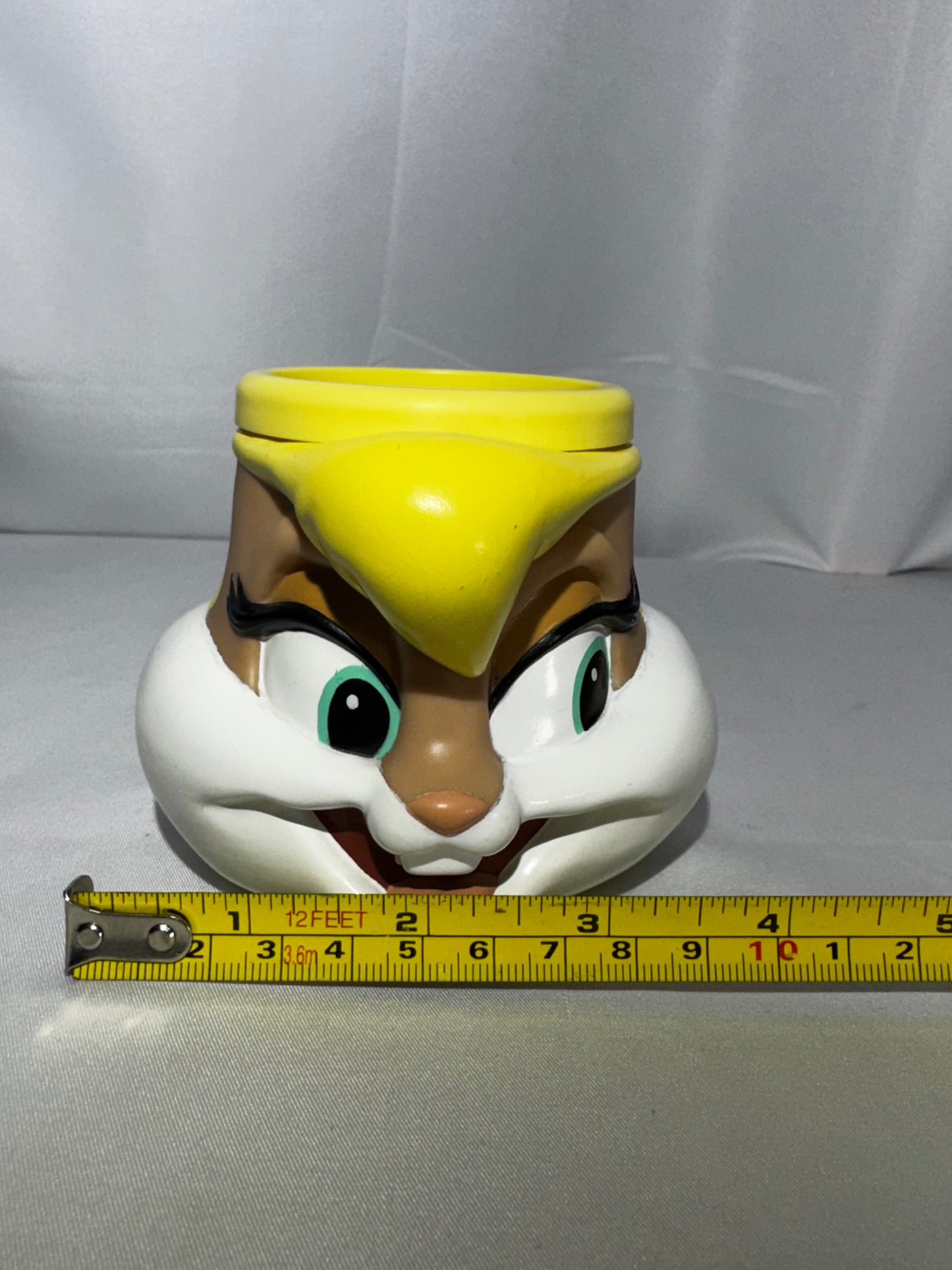 Vintage 1990s Warner Bros Looney Tunes Lola Bunny Plastic Head Mug Cup