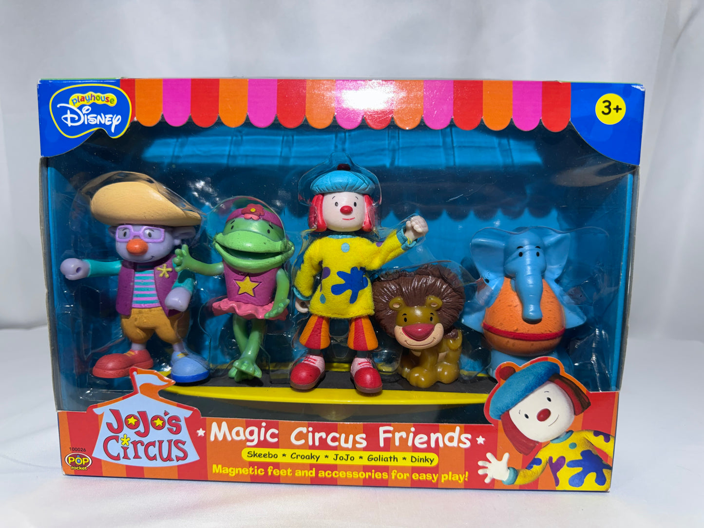 Playhouse Disney JoJo’s Circus Magic Circus Friends Figure Set 2005 Pop Rocket NIB