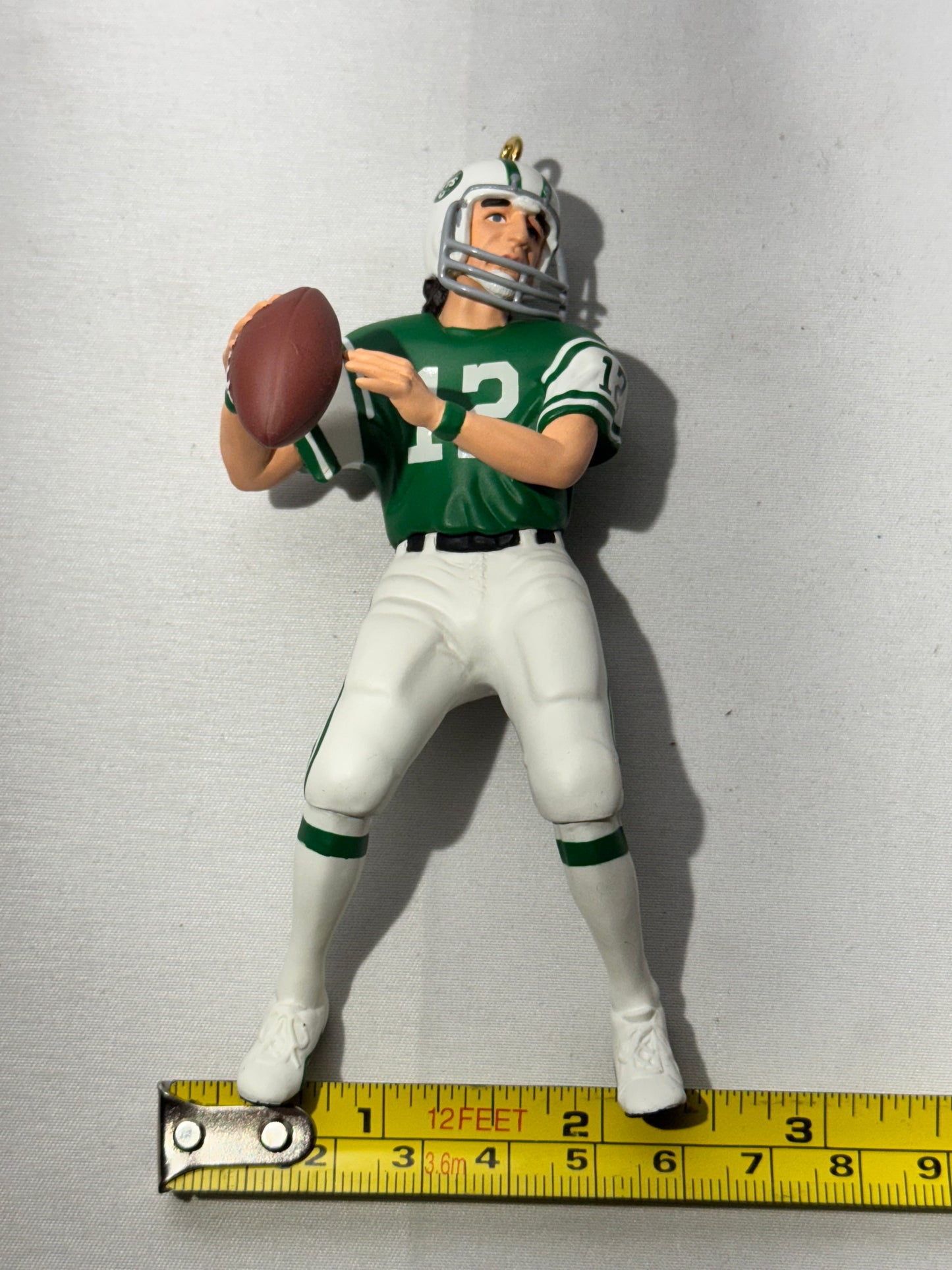 Joe Namath Keepsake Ornament New York Jets Quarterback -Trading Card