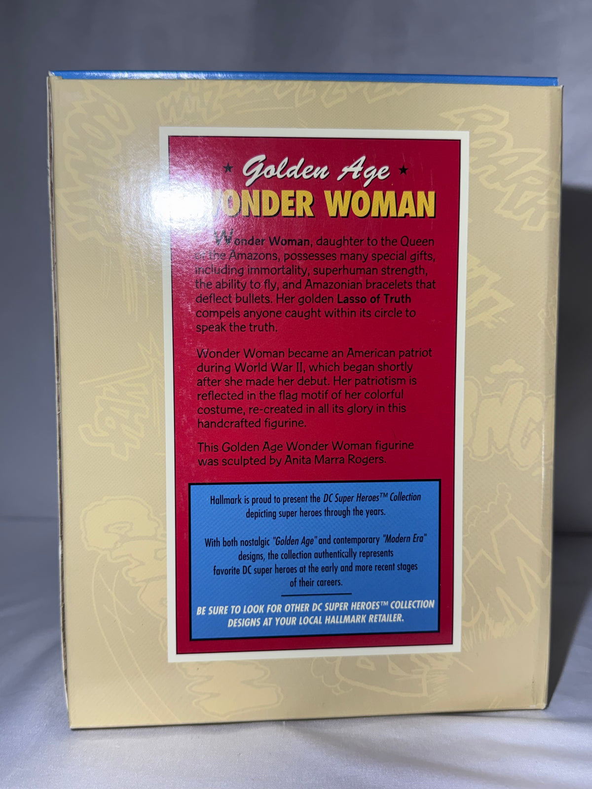 1996 Hallmark DC Super Heroes Collection Golden Age Wonder Woman “Champion of Freedom” Figurine with Box