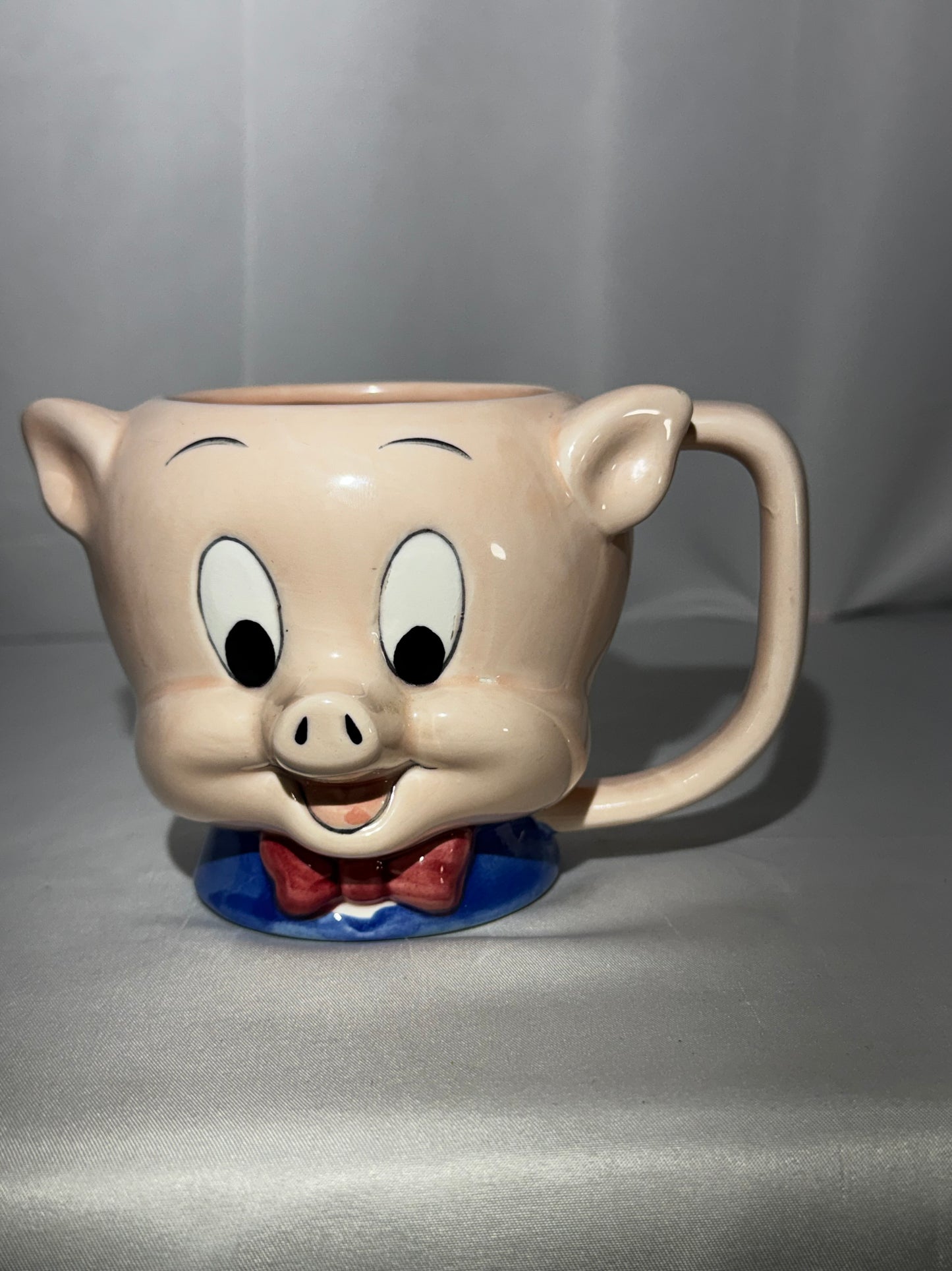 Vintage 1989 Porky Pig Looney Tunes Ceramic Mug Applause Collectible Cup