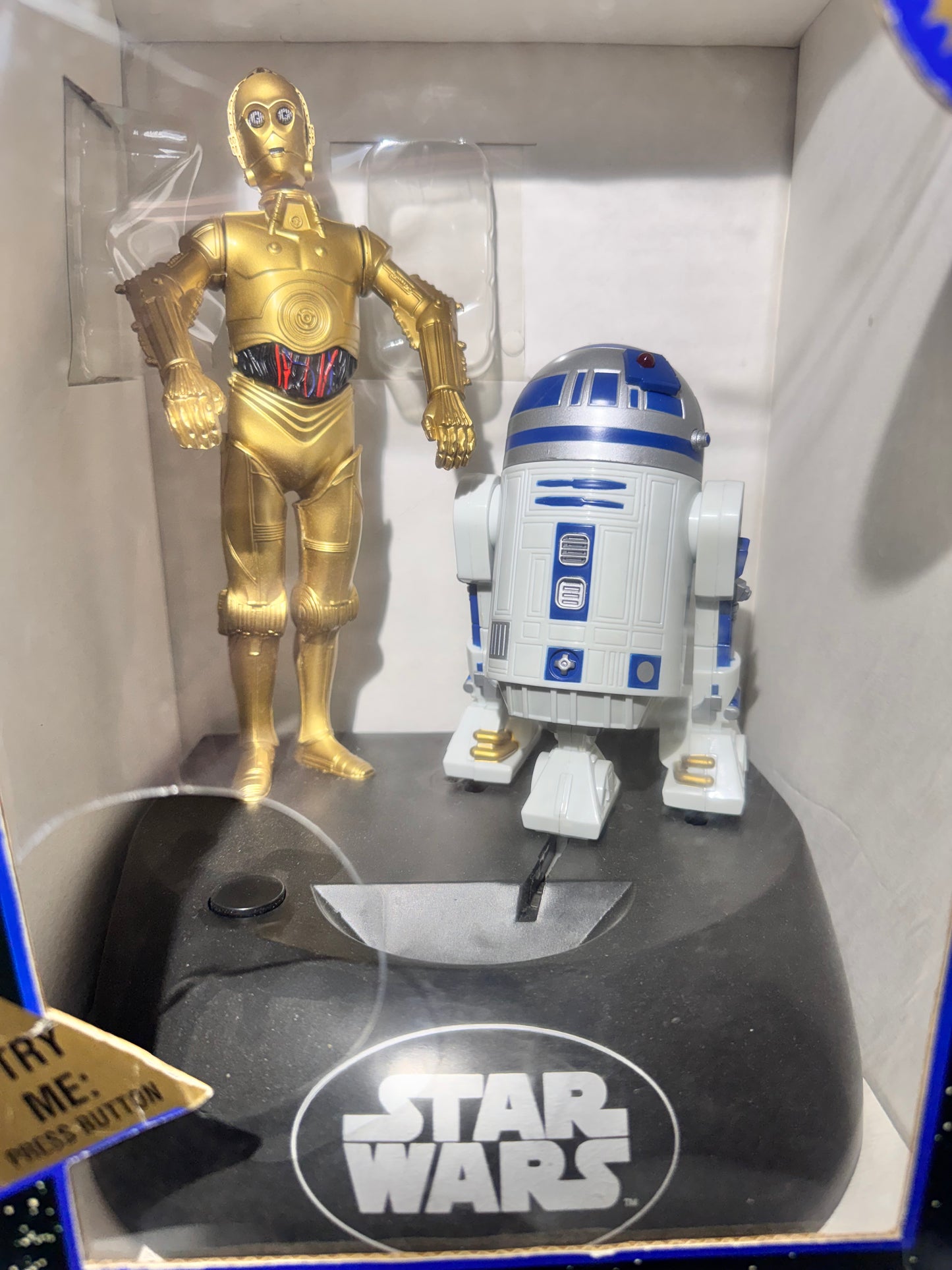 Vintage 1995 Star Wars C-3PO & R2-D2 Electronic Talking Coin Bank – Thinkway Toys – POTF