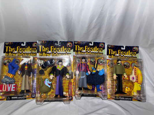 1999 McFarlane Toys The Beatles Yellow Submarine Action Figures – Complete Set of 4 – Factory Sealed