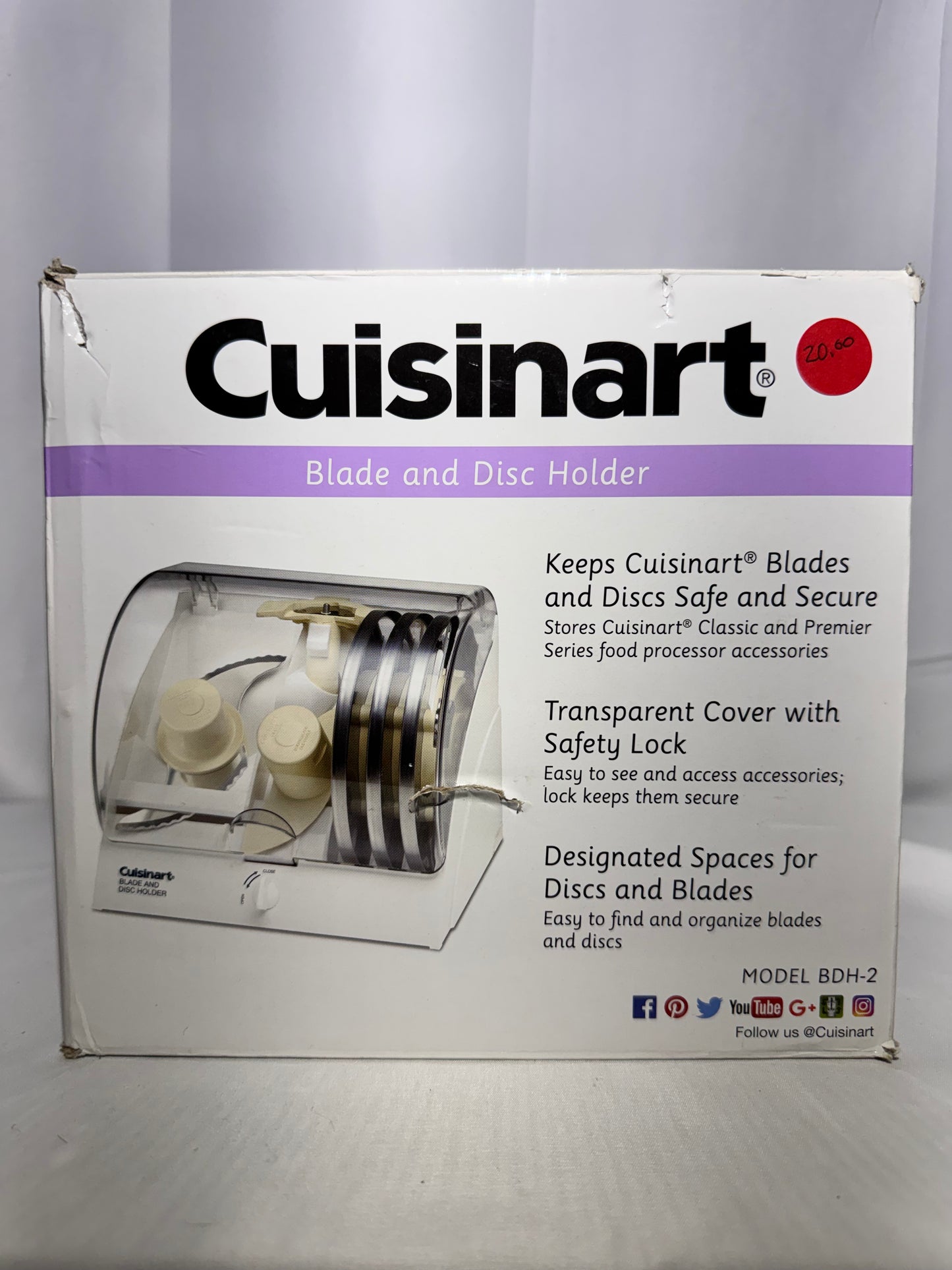 Cuisinart BDH-2 Blade & Disc Holder – With Original Box