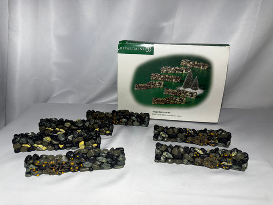 Department 56 Fieldstone Wall Set #52717 Village Accessory 6 Pc w/ Original Box