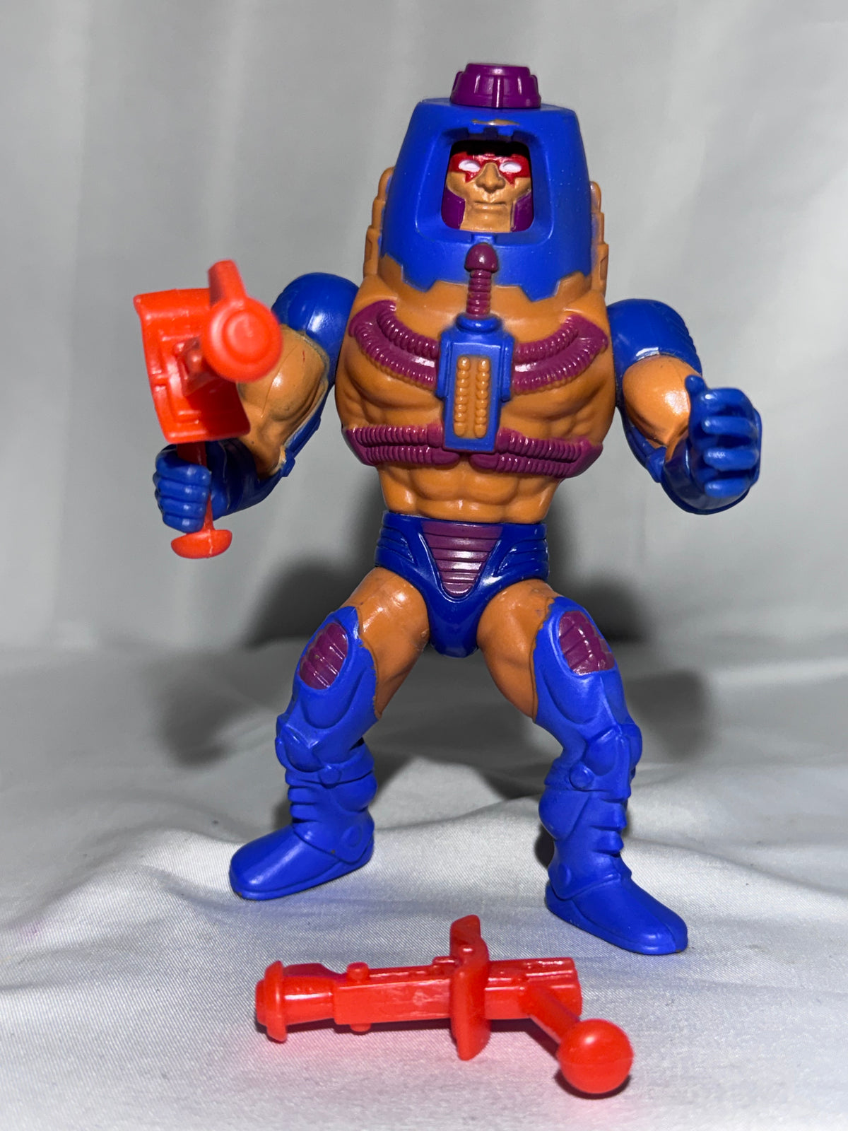 1983 Mattel MOTU Man-E-Faces Action Figure Complete 2 Weapons Vintage He-Man