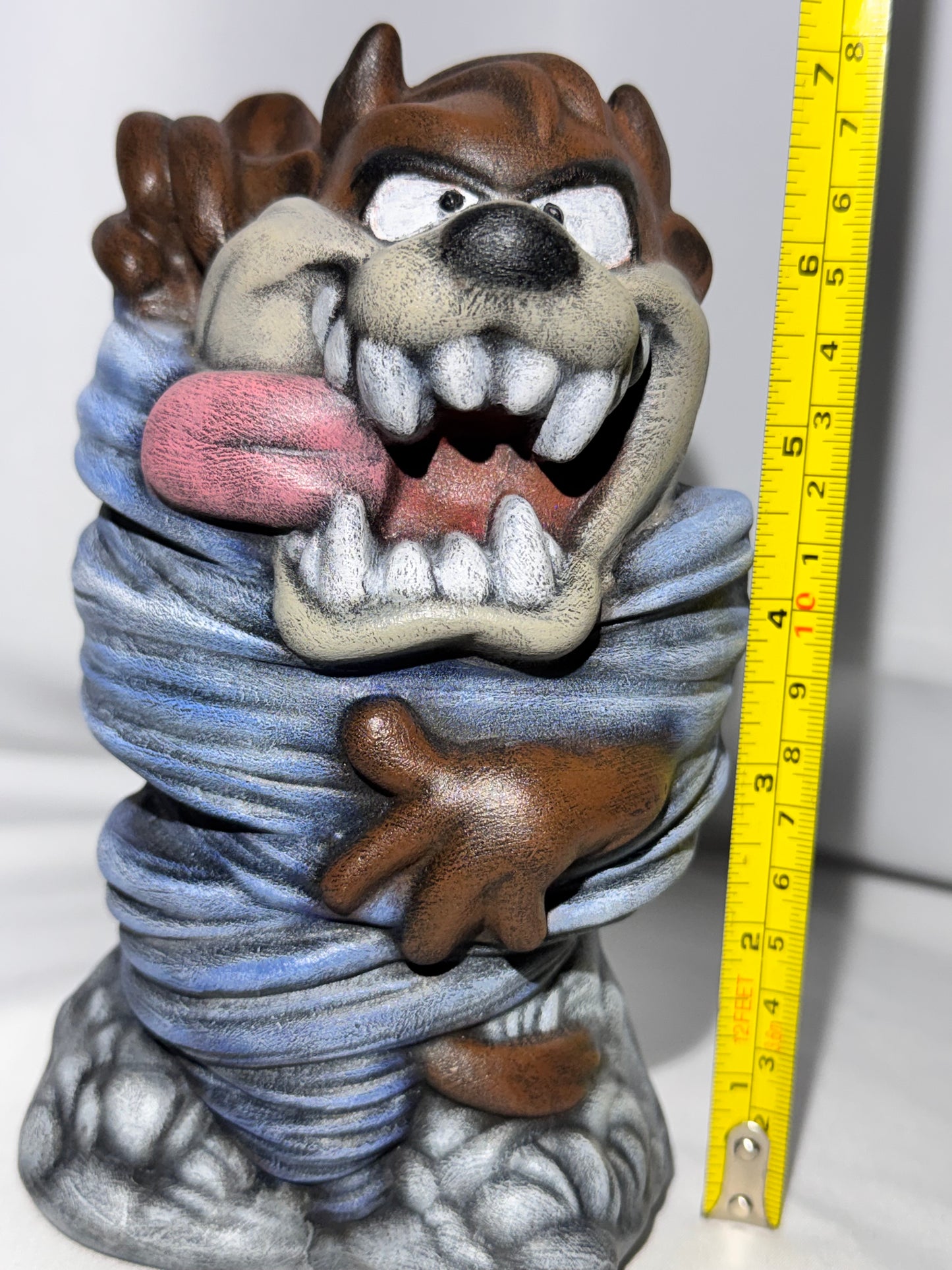 Vintage Taz Ceramic Figure / Statue – Hand-Painted Mold – Initialed LMP – Unique Piece