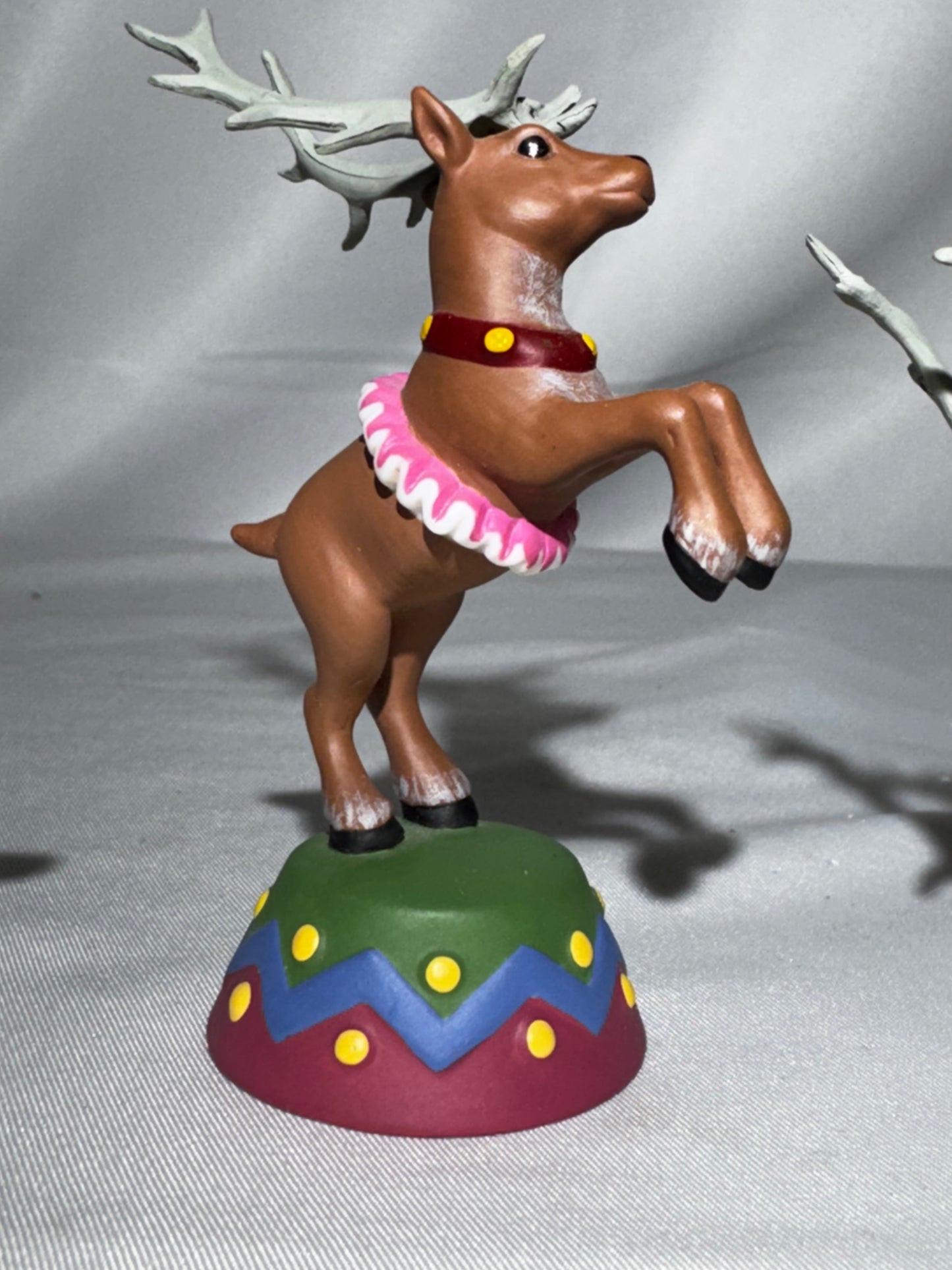 Department 56 North Pole Woods Balancing Act #56932 Retired Elf Reindeer Figurine Set w/ Box