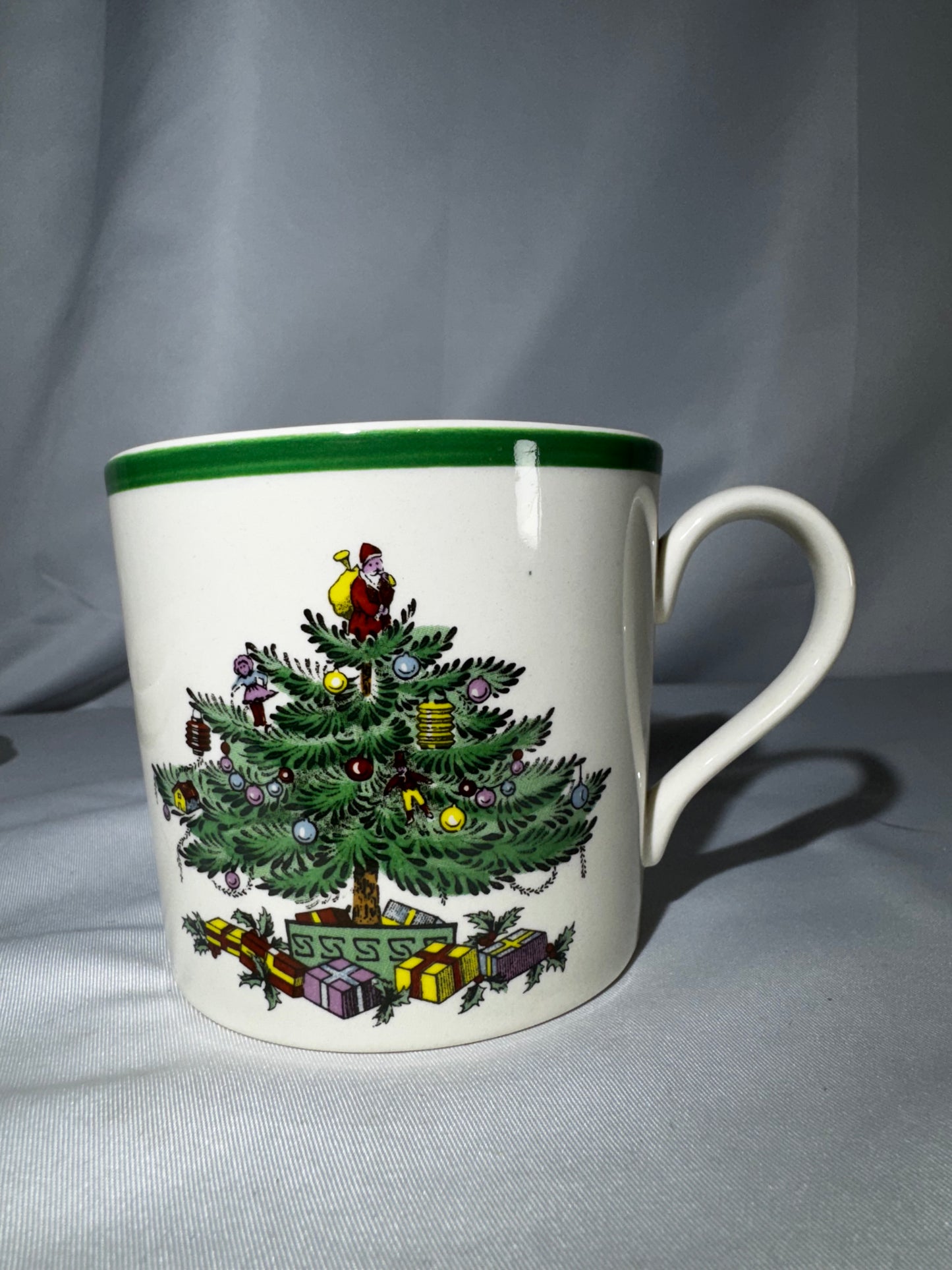 Spode Christmas Tree Tea & Toast Set Oval Tray & Mug w/ Box