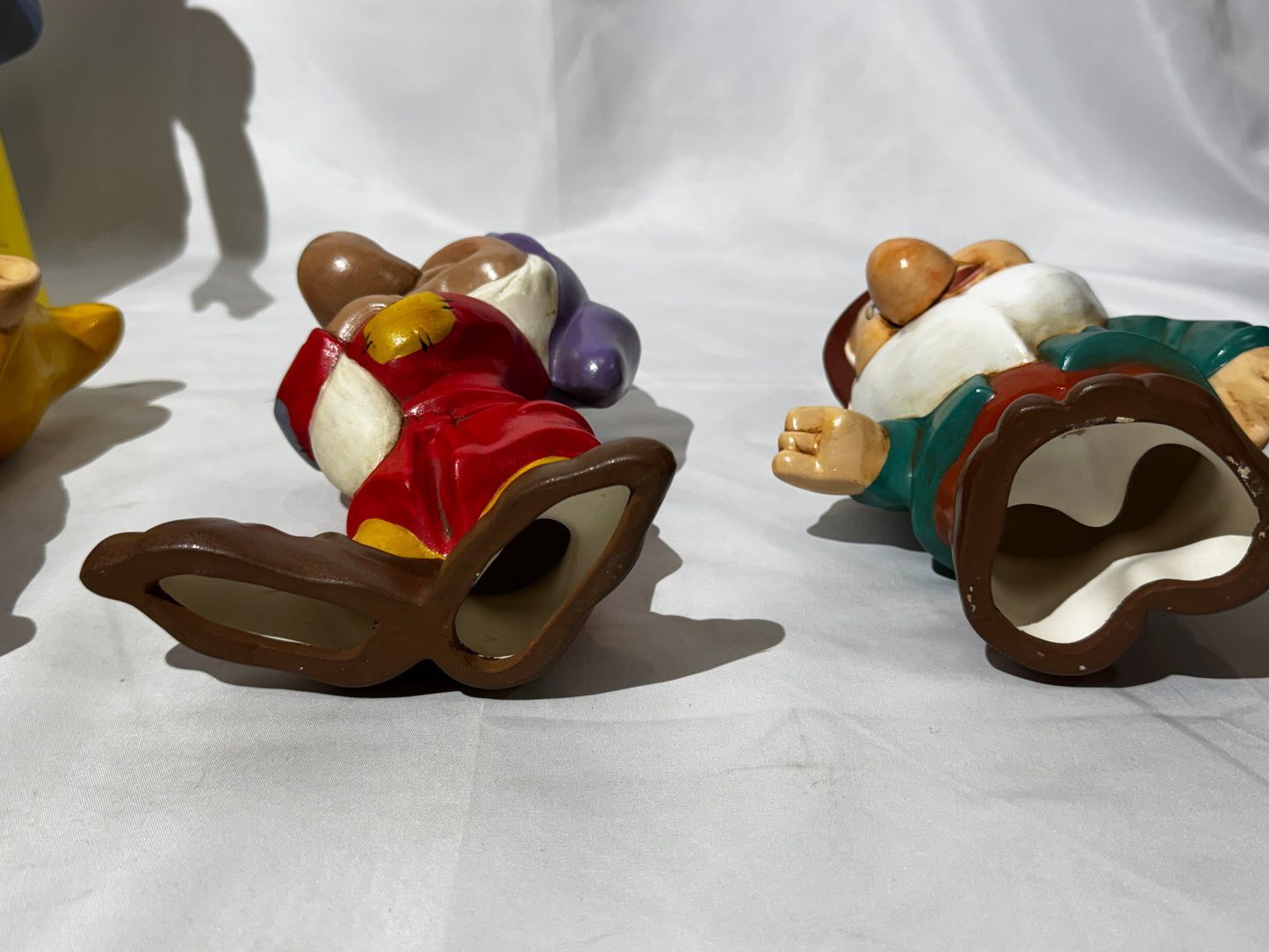 Vintage Walt Disney Prod Snow White & 7 Dwarfs XL Ceramic Set 16” Complete
