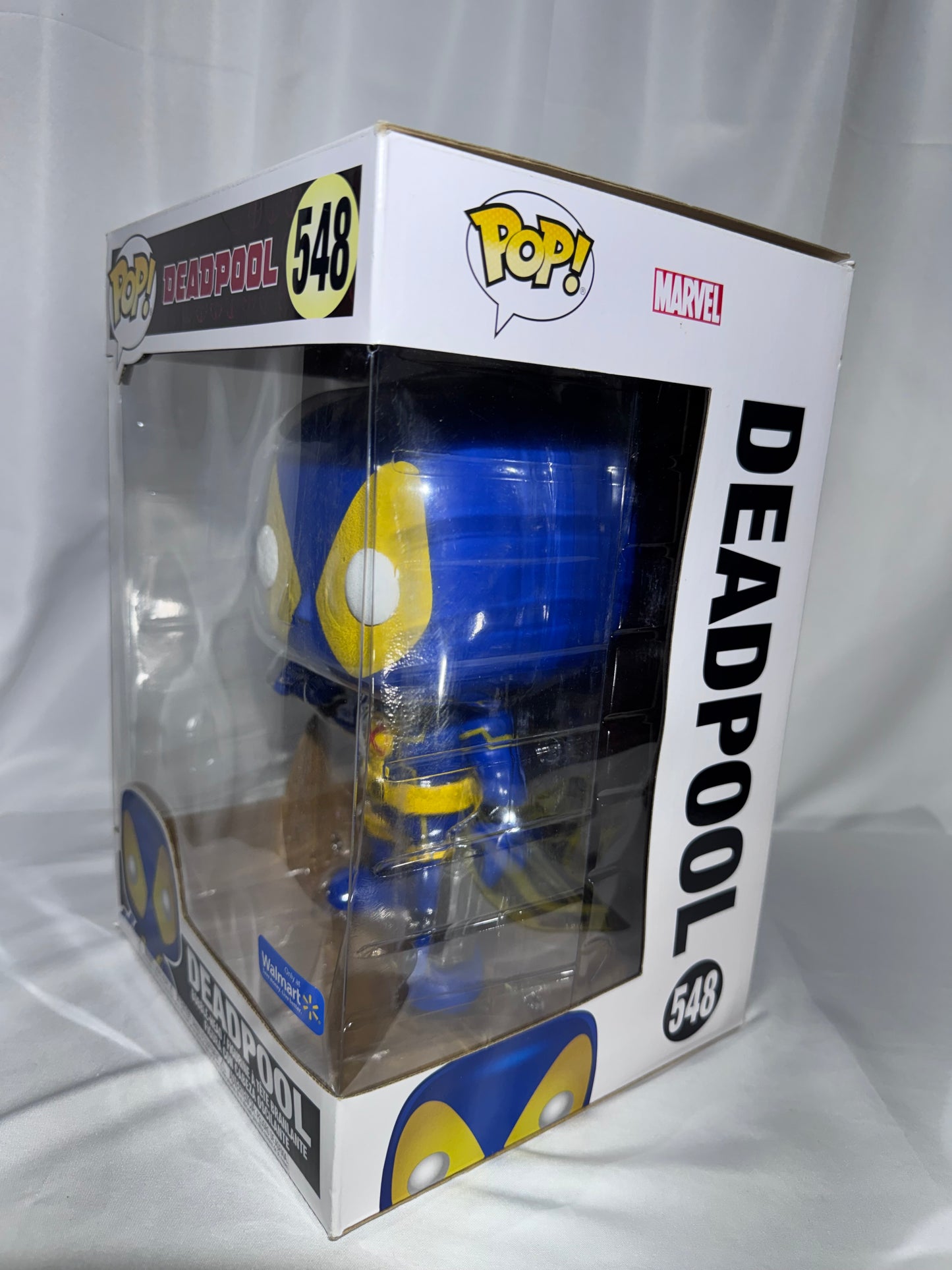 Funko Pop! Marvel Deadpool 10” #548 Blue & Yellow X-Men Walmart Exclusive