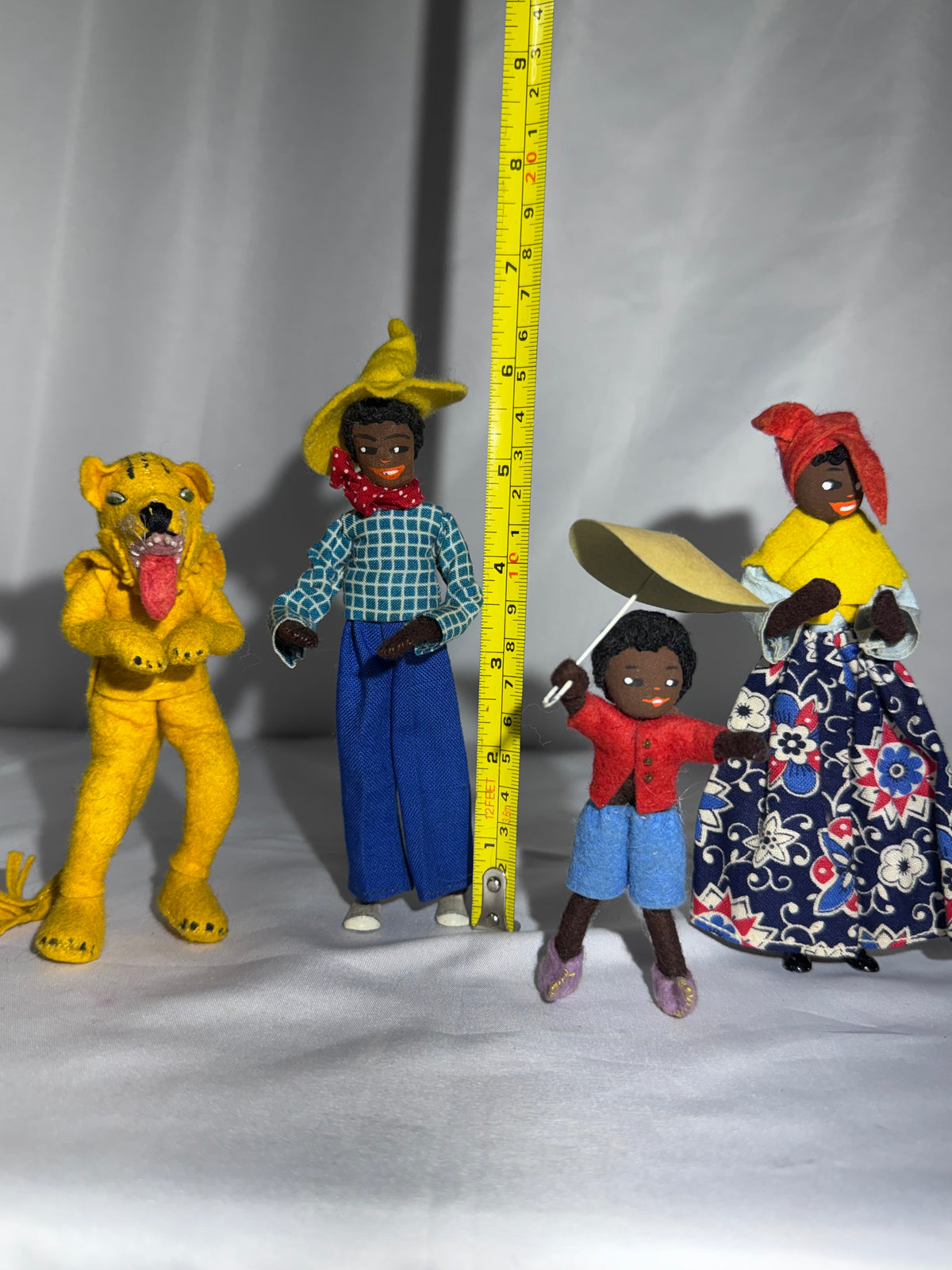 Vintage BAPS Germany Little Black Sambo Miniature Doll & Tiger Set – 1940s–1950s