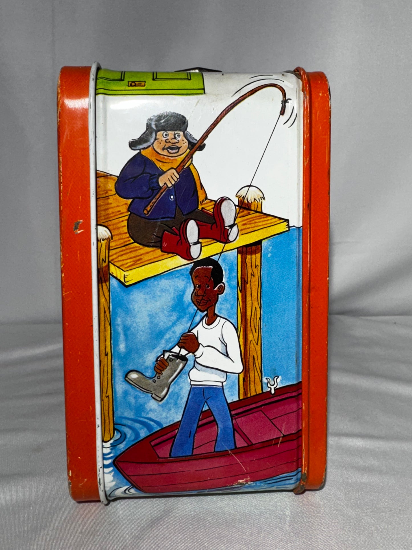 Vintage 1973 Fat Albert and the Cosby Kids Metal Lunch Box w/ Original Thermos