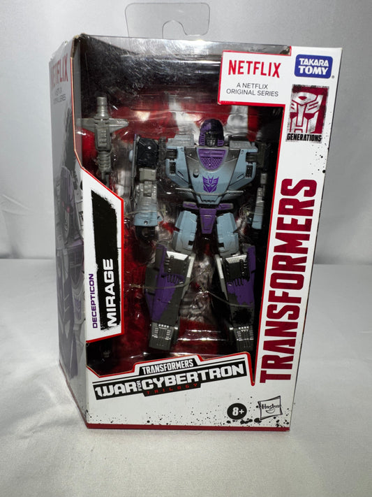 Transformers Generations War for Cybertron Trilogy Netflix Deluxe Class Decepticon Mirage action figure
